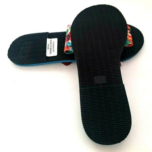 NEW WOMENS HAVAIANAS ST. TROPEZ STEEL BLUE FLIP FLOPS size 11/12 - Picture 10 of 11